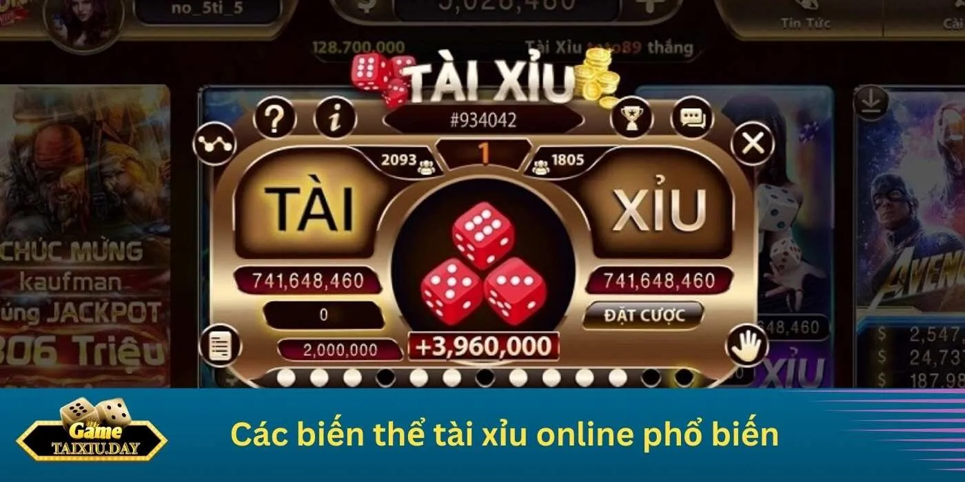 Các biến thể tài xỉu online và Sic Bo