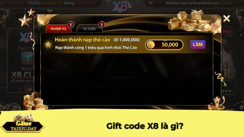 Gift code X8 là gì?